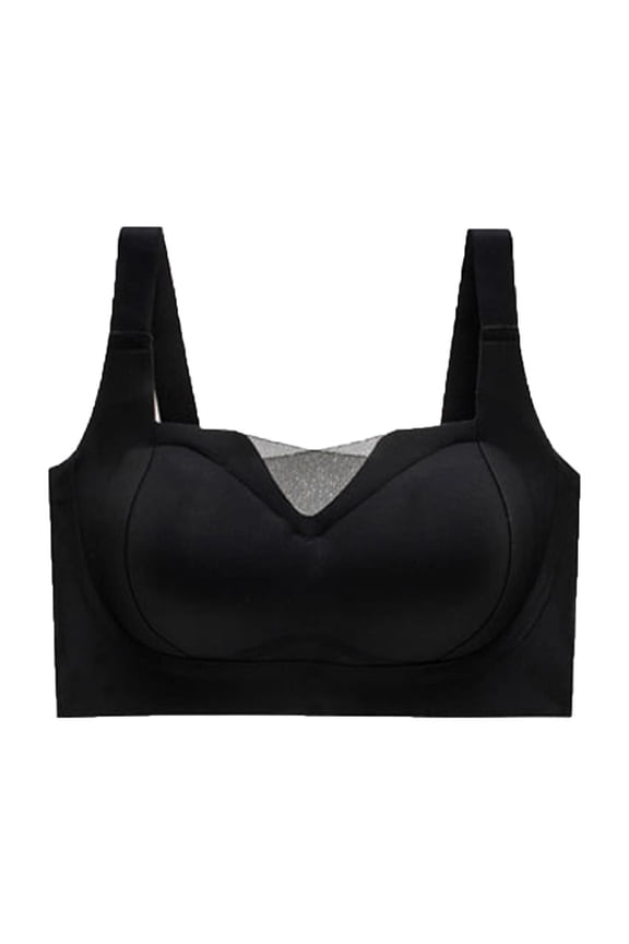 Bras for Women,Push Up Bra,Womens Bras,Soft,Stretch Fabric,Solid,Nylon,Spandex,Black,L(US:6)