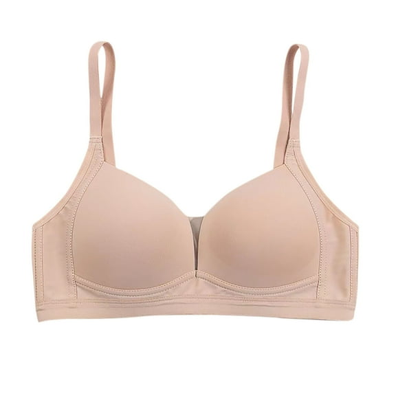 ATENAR Bras for Women,Push Up Bra,Womens Bras,Stretch Fabric,Breathable,Solid,Nylon,Spandex,Beige,S