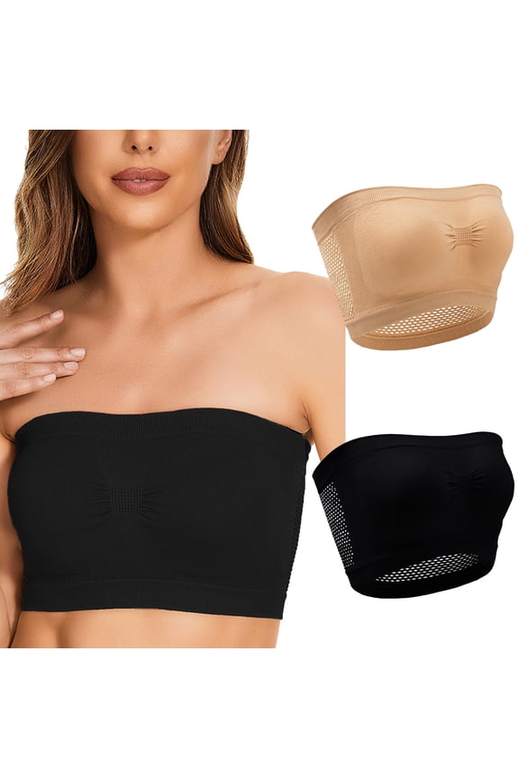 Bras for Women,Strapless Bra,Womens Bras,Soft,Stretch Fabric,Solid,Nylon,Spandex,Beige,S(US:4)