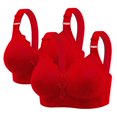 thumbnail image 1 of ATENAR Bras for Women,Wireless Bras for Women,Womens Bras,Breathable,Adjustable Strap,Solid,Nylon,Spandex,Red,46, 1 of 3