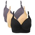 thumbnail image 1 of ATENAR Bras for Women,Wireless Bras for Women,Womens Bras,Breathable,Comfort Fit,Solid,Nylon,Gray,XS, 1 of 5