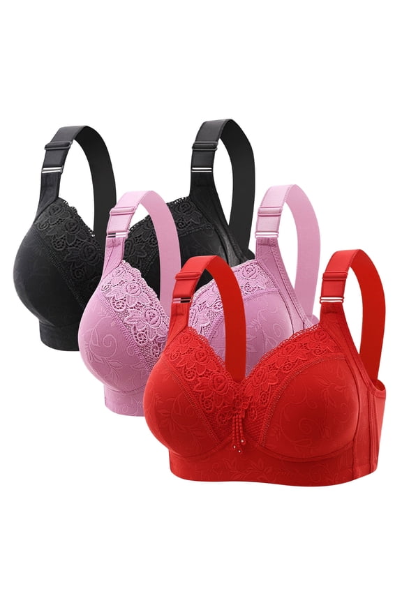 Bras for Women,Wireless Bras for Women,Womens Bras,Breathable,Comfort Fit,Solid,Nylon,Spandex,Multicolor,XL