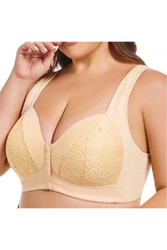 Bras for Women,Wireless Bras for Women,Womens Bras,Breathable,Comfort Fit,Solid,Polyester,Beige,34F