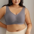 thumbnail image 1 of ATENAR Bras for Women,Wireless Bras for Women,Womens Bras,Breathable,Comfort Fit,Solid,Polyester,Coffee,4XL(US:16), 1 of 8