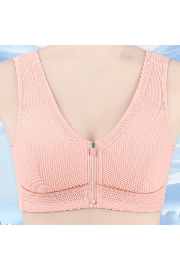 Bras for Women,Wireless Bras for Women,Womens Bras,Breathable,Comfort Fit,Solid,Polyester,Pink,50