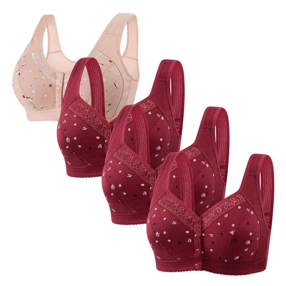 ATENAR Bras for Women,Wireless Bras for Women,Womens Bras,Comfort Fit,Soft,Solid,Nylon,Spandex,Pink,M(US:6)