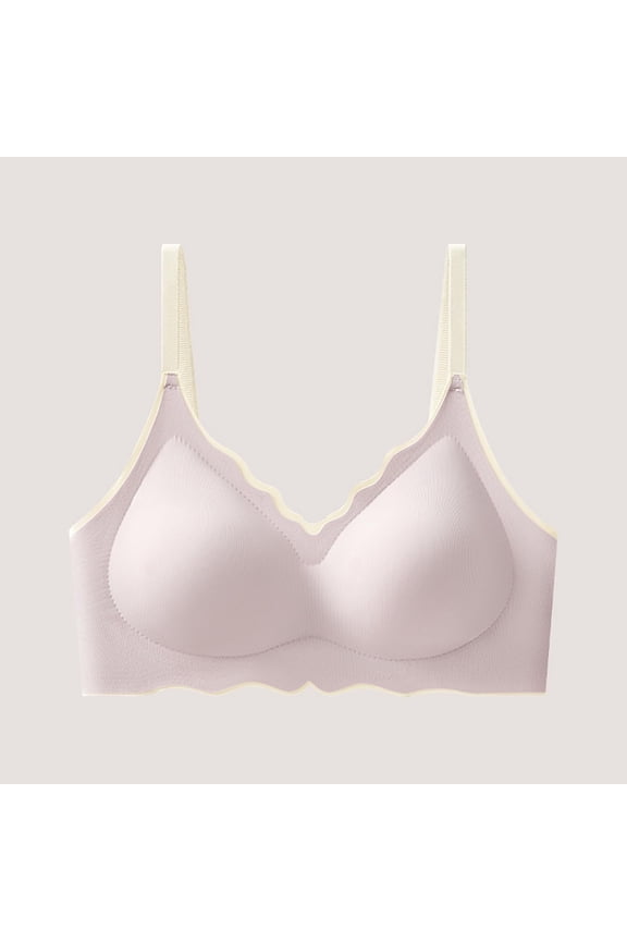 Bras for Women,Wireless Bras for Women,Womens Bras,Comfort Fit,Soft,Solid,Nylon,Spandex,Purple,2XL