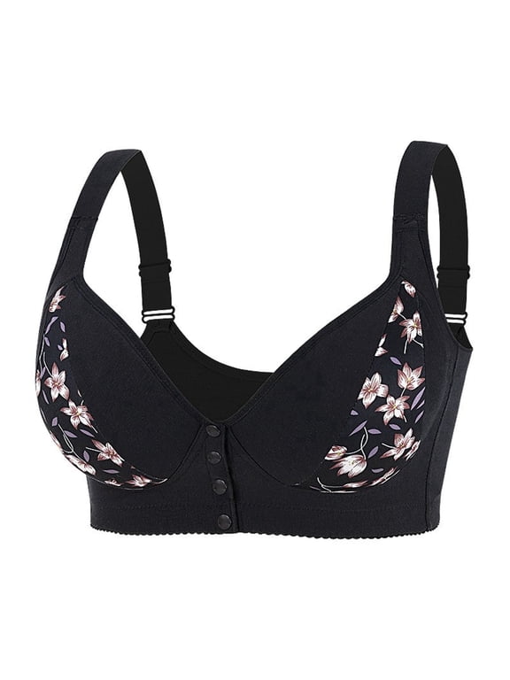 Bras for Women,Wireless Bras for Women,Breathable,Comfort Fit,Soft Cup,Support,Black,44G