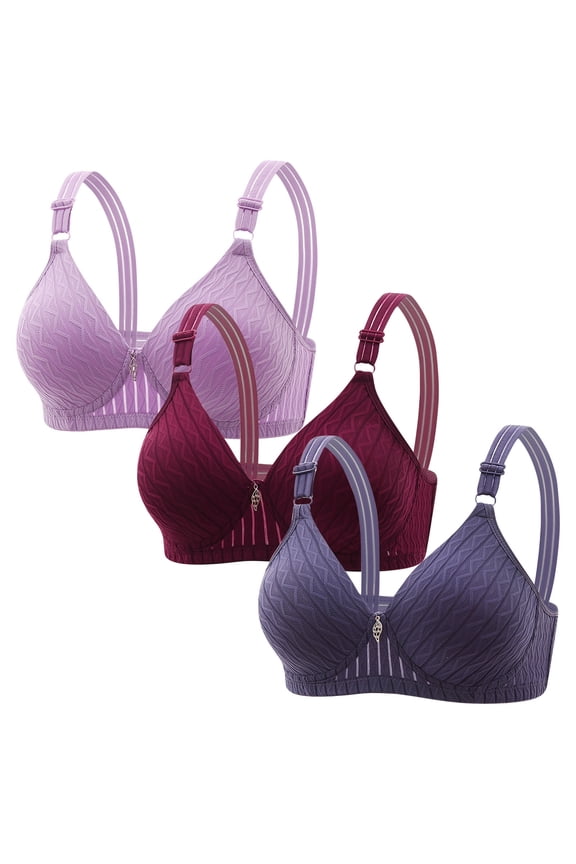 Bras for Women,Wireless Bras for Women,Womens Bras,Soft,Stretch Fabric,Solid,Nylon,Spandex,Purple,44/100CD