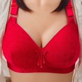 thumbnail image 1 of ATENAR Bras for Women,Wireless Bras for Women,Womens Bras,Soft,Stretch Fabric,Solid,Nylon,Spandex,Red,42, 1 of 4
