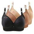 thumbnail image 1 of ATENAR Bras for Women,Wireless Bras for Women,Womens Bras,Stretch Fabric,Breathable,Solid,Nylon,Beige,XL(US:12), 1 of 8