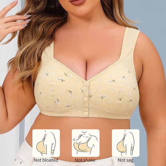 ATENAR Bras for Women,Wireless Bras for Women,Womens Bras,Stretch Fabric,Breathable,Solid,Nylon,Spandex,Beige,XL