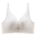 thumbnail image 1 of ATENAR Bras for Women,Wireless Bras for Women,Womens Bras,Stretch Fabric,Breathable,Solid,Nylon,White,3XL(US:14), 1 of 9