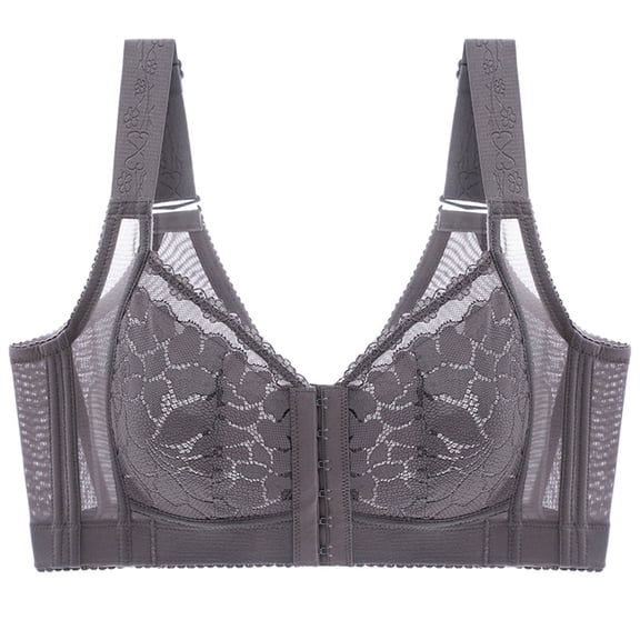 ATENAR Bras for Women,Wireless Bras for Women,Womens Bras,Stretch Fabric,Breathable,Solid,Polyester,Spandex ,Gray,34