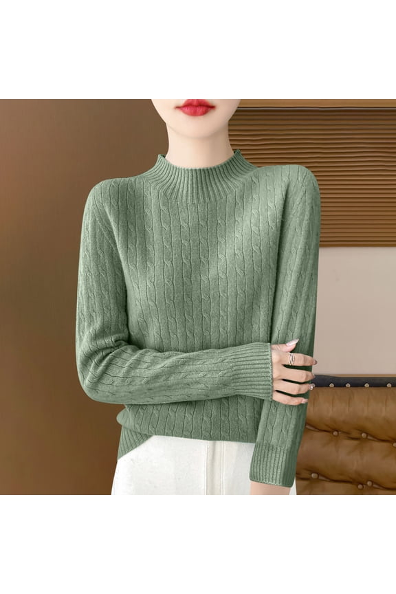 Cardigan Sweaters for Women,Womens Sweaters,Crew NeCk,Insulated,Solid,Polyester,Spandex,Green,M(US:6)