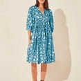 thumbnail image 1 of WJHWSX Casual Dresses for Women,Fall Dresses for Women 2025,Womens Dresses,Long Sleeve,V Neck,Soft,Printed,L(US:8), 1 of 6