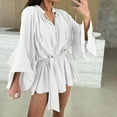 thumbnail image 1 of WJHWSX Casual Dresses for Women,Fall Dresses for Women 2025,Womens Dresses,Long Sleeve,V Neck,Soft,Solid,2XL, 1 of 6