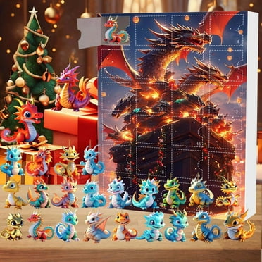 WJHWSX Christmas Vacation Advent Calendar,24 Day Countdown Calendar Dinosaur for Kids
