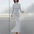 thumbnail image 1 of WJHWSX Dresses for Women,Womens Fall Dresses,Casual Dresses for Women,Long Sleeve,Crew Neck,Comfort Fit,Solid,2XL(US:12), 1 of 6