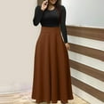 thumbnail image 1 of WJHWSX Dresses for Women,Womens Fall Dresses,Casual Dresses for Women,Long Sleeve,Crew Neck,Easy Care,Solid,XL(US:10), 1 of 5