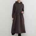 thumbnail image 1 of WJHWSX Dresses for Women,Womens Fall Dresses,Casual Dresses for Women,Long Sleeve,Pockets,Breathable,Solid,L(US:14), 1 of 4
