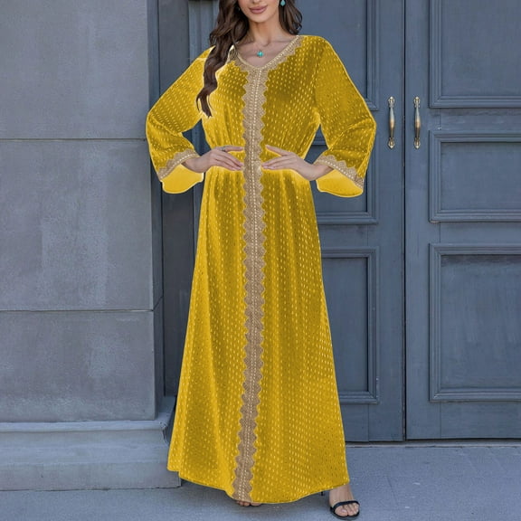 WJHWSX Fall Dresses for Women 2025,Womens Dresses,Dresses for Women,Long Sleeve,Crew Neck,Comfort Fit,Solid,2XL(US:12)