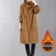 thumbnail image 1 of WJHWSX Fall Dresses for Women 2025,Womens Dresses,Dresses for Women,Long Sleeve,Crew Neck,Warm,Solid,3XL, 1 of 8