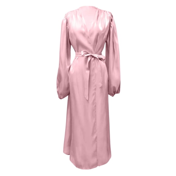 WJHWSX Fall Dresses for Women 2025,Womens Dresses,Dresses for Women,Long Sleeve,V Neck,Breathable,Solid,2XL(US:12)