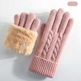 thumbnail image 1 of ATENAR Gloves for Women Cold Weather,Womens Gloves,Knitted,Cold Resistant,Soft,Solid,Acrylic,Pink,Free Size, 1 of 3