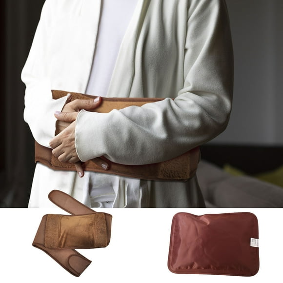 WJHWSX Hand Warmers Rechargeable,Hot Water Bag with Plush Waist Cover,for Menstrual Cramps,Pain Relief,Waist Warm
