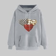 thumbnail image 1 of WJHWSX Hoodies for Women,Womens Hoodies,Breathable,Soft,Polyester,Gray,M(US:6), 1 of 5