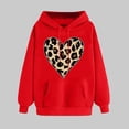 thumbnail image 1 of WJHWSX Hoodies for Women,Womens Hoodies,Breathable,Soft,Polyester,Red,M(US:6), 1 of 5