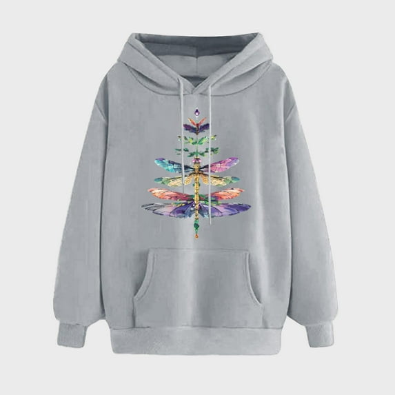 WJHWSX Hoodies for Women,Womens Hoodies,Comfort Fit,Easy Care,Polyester,Gray,XL(US:10)