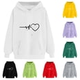 thumbnail image 1 of ATENAR Hoodies for Women,Casual Sweatshirts,Comfort Fit,Easy Care,Lightweight,Pullover,White,S(US:4), 1 of 4
