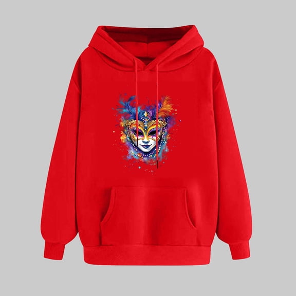 WJHWSX Hoodies for Women,Womens Hoodies,Soft,Comfort Fit,Polyester,Red,S(US:4)