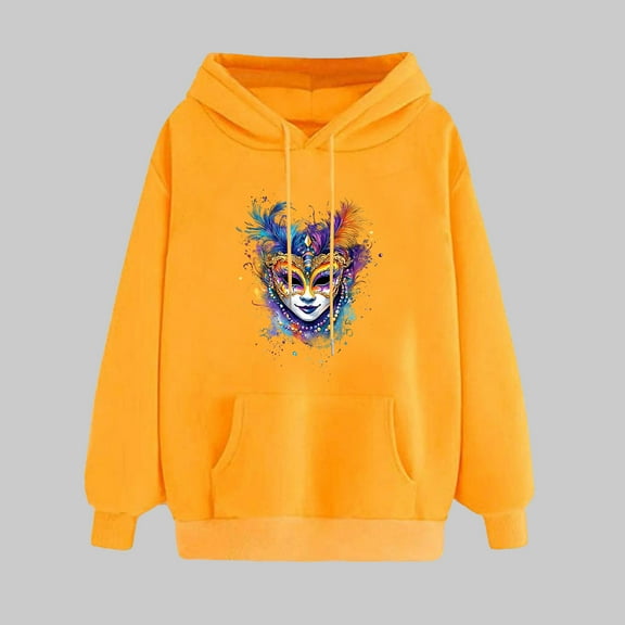 WJHWSX Hoodies for Women,Womens Hoodies,Soft,Comfort Fit,Polyester,Yellow,S(US:4)