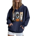 thumbnail image 1 of WJHWSX Hoodies for Women,Womens Hoodies,Stretch Fabric,Breathable,Polyester,Navy,2XL, 1 of 5