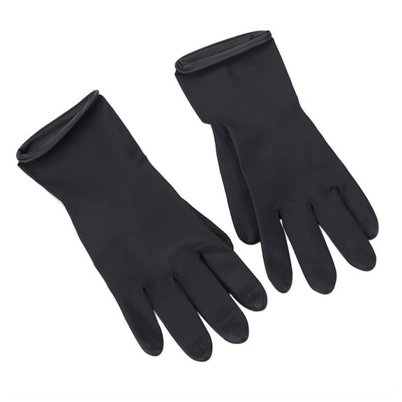 WJHWSX Household Cleaning Gloves Medium,Dish Washing Cleaning Gloves,PVC,M,Black