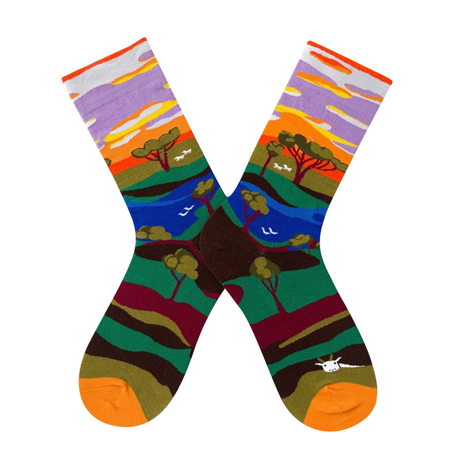 WJHWSX Kids Wool Socks Warm Stocking Stuffer Candy Print Ankle Opaque