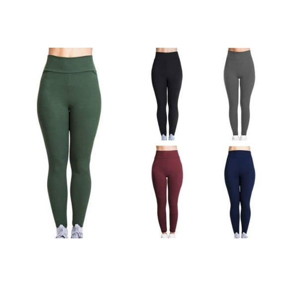 ATENAR Leggings for Women,Green Leggings Women,Comfort Fit,Polyester,Spandex,S