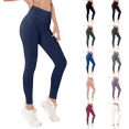 thumbnail image 1 of ATENAR Leggings for Women,Navy Leggings,Pants for Women,Butt Lifting,Tummy Control,Moisture Wicking,M(US:6), 1 of 6