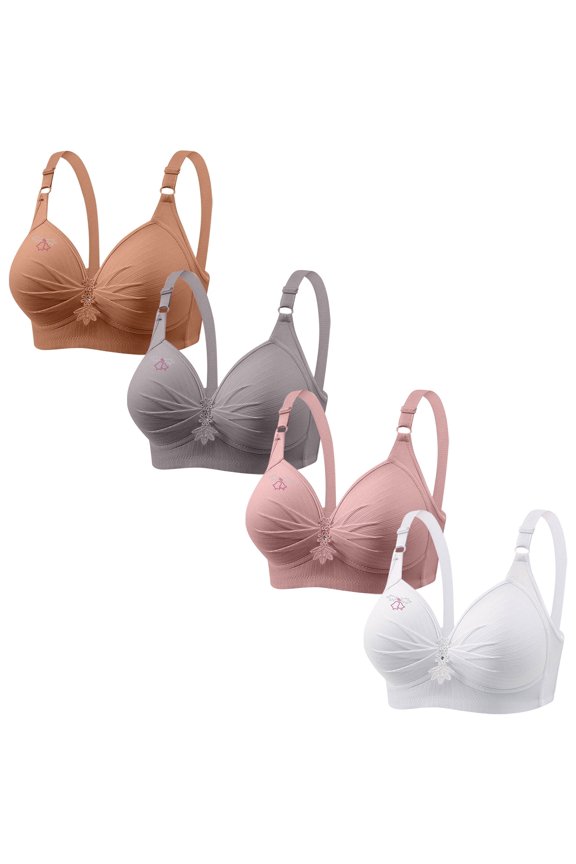 Men's Pants,Wireless Bras for Women,Bras for Women,Stretch Fabric,Breathable,Solid,Nylon,Brown,S