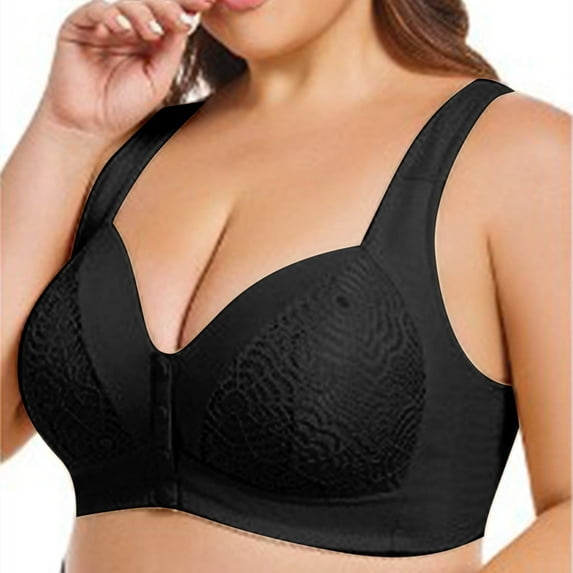 WJHWSX Men's Pants,Wireless Bras for Women,Bras for Women,Stretch Fabric,Breathable,Solid,Polyester,Black,44B