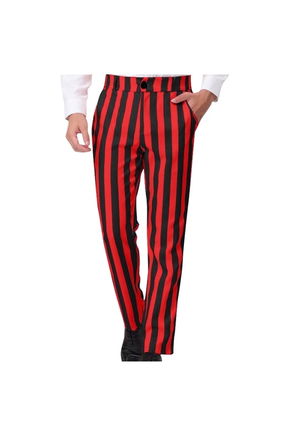 Mens Pants,Casual Pants for Men,Mens Red Pants,Pockets,Soft,Solid,Polyester,S(US:4)