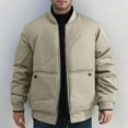 thumbnail image 1 of ATENAR Mens Winter Coats,Mens Jackets,Warm,Windproof,Insulated,Solid,Polyester,Khaki,M, 1 of 7