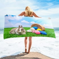 WJHWSX Microfiber Beach Towel,Microfiber Beach Towels Clearance,Lightweight,Printed,Rectangle,polyester,Multi-color,75*150cm