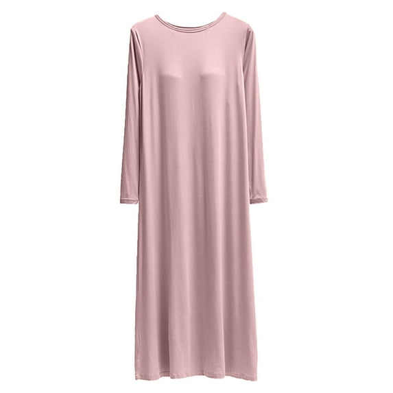 WJHWSX Nightgowns for Women,Womens Nightgown,Breathable,Slip-On,Cotton,Polyester ,Pink,M(US:4)