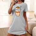thumbnail image 1 of WJHWSX Nightgowns for Women,Womens Nightgown,Comfort Fit,Moisture Wicking,Printed,Gray,XL(US:10), 1 of 5