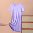 thumbnail image 1 of ATENAR Nightgowns for Women,Womens Nightgown,Cooling,Comfort Fit,Cotton,Polyester,Purple,2XL, 1 of 4