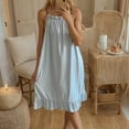 thumbnail image 1 of WJHWSX Nightgowns for Women,Womens Nightgown,Cooling,Soft,Solid,Blue,M, 1 of 5